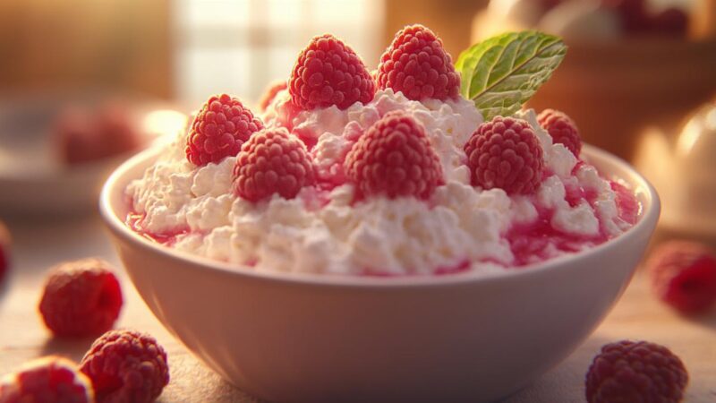 Découvrez les bienfaits du fromage blanc à la framboise pour un dessert léger et savoureux